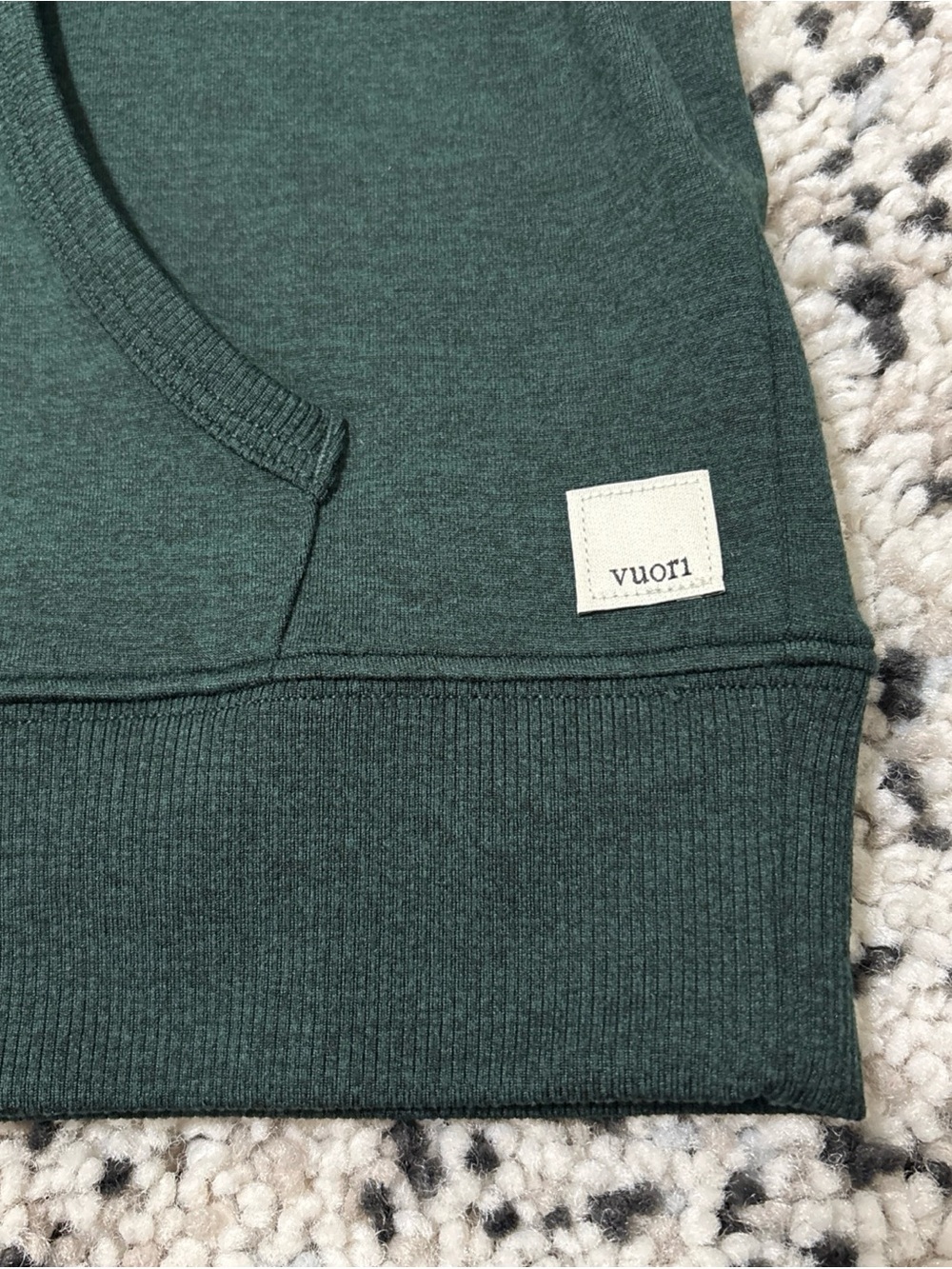 VUORI Halo Mini Full Zip Hoodie Women's Size S Evergreen Heather - Picture 2 of 12